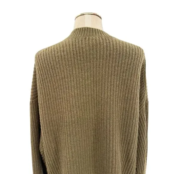 Staud Matilda Cardigan Green Wool Blend Button Front Chunky Knit Women Small - Picture 9 of 12